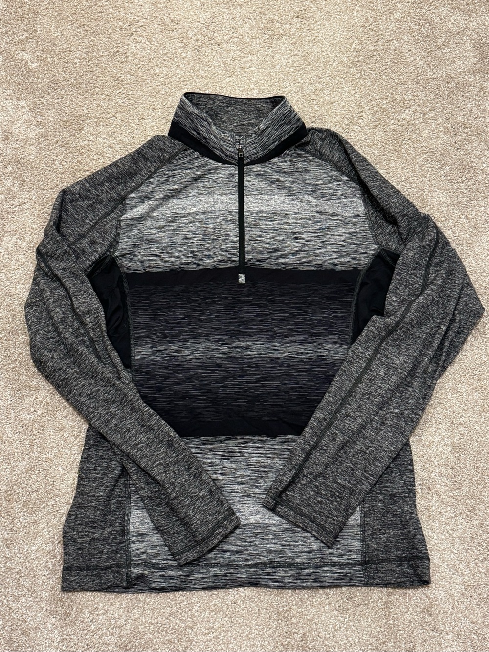 Lululemon Men’s Heathered Charcoal Quarter-Zip Pullover
